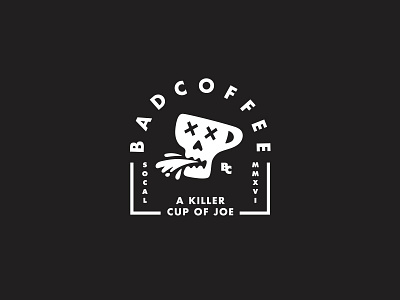 Badcoffee Branding — Headstone bones brand branding coffee icon illustration logo skull