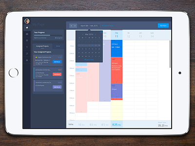 Seren; Custom PM Tool calendar pm tool project list tasks ui