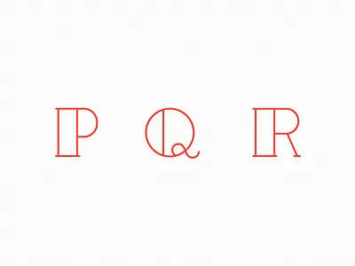 36days_PQR 36 days of type 36days 36daysoftype clean custom type design font letters lines type typography vector