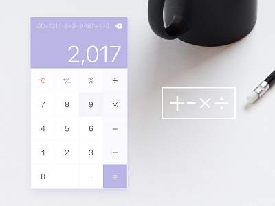 Daily UI #004 - Calculator calculator dailyui