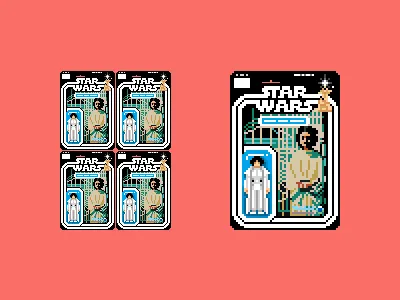 Kenner Star Wars action figures-Princess Leia Organa kenner pixel pixel art star wars