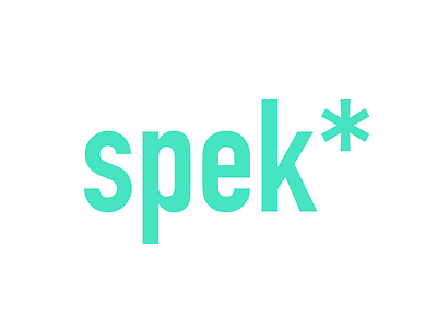 Spek - Logo Exploration brand branding design lettermark logo type typography