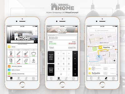 Home Shopping List App app bring design designer dinner dribbble food interface ios stuff uidesign uiux