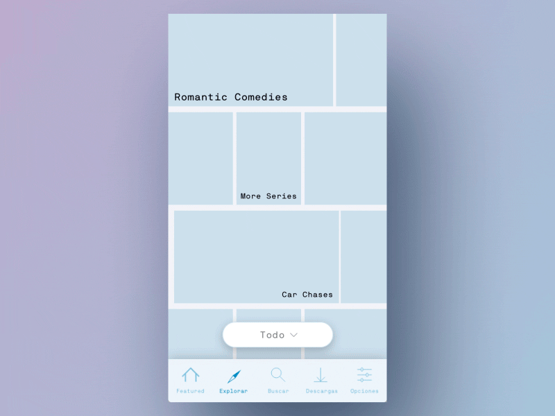 Pill Category Filter component filter interaction list posters principle prototype sort ux wireframe