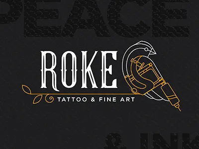 Roke bird branding dove icon line linear linelogo logo sparrow tatoomachine tattoo vector