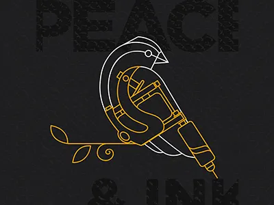 Sparrow-TattooMachine bird branding dove icon line linear linelogo logo sparrow tatoomachine tattoo vector