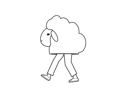 We all wear a mask, metaphorically speaking 100days geoff mcfetridge illustration illustrator sheep