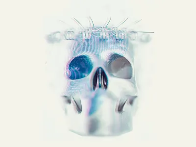 Scull render 3d crown rbg render scull zbrush