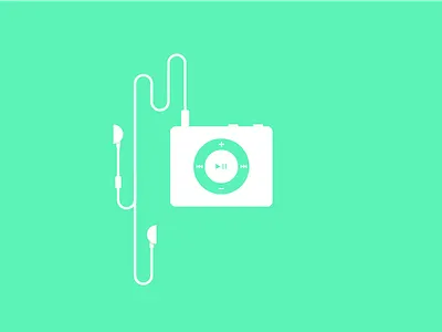 Ipod Generations apple apple music green headphones ipod music simple white