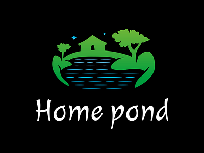 Home pond calm garden home house nature pond tree water