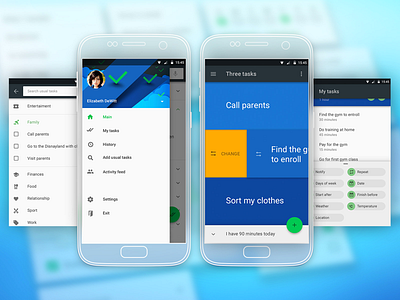 3 Tasks android material design tasks todo ui ux