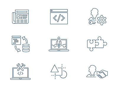 Developer Icons developer developing extensions get started icon set releases scripting