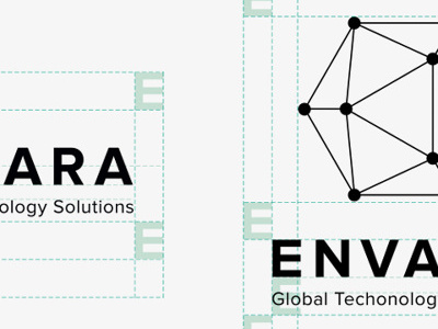 Envara Logo Lock Up grid guidelines layout lockup logo spacing