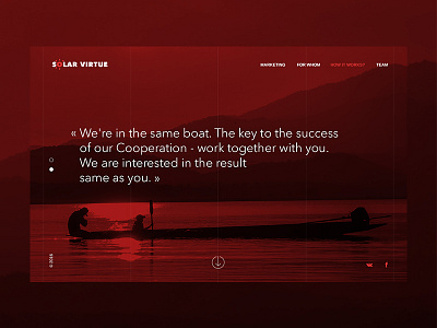 Solar virtue boat landing marketing red web