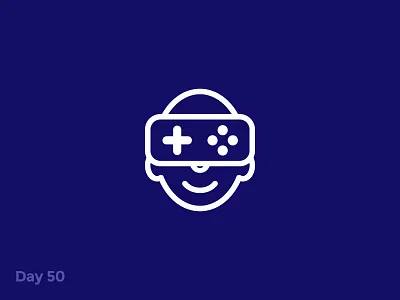 Daily Logo 50/50 - VR Game Logo ar branding dailylogo dailylogochallenge gear vr icon illustration logo mark technology virtual reality vr