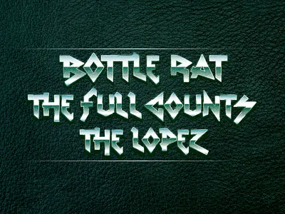 Heavy Metal green heavy metal leather texture type typography