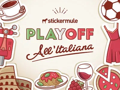 Playoff! All'Italiana Sticker Design Contest contest italia italy playoff rebound sticker mule stickers