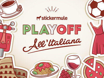 Playoff! All'Italiana Sticker Design Contest contest italia italy playoff rebound sticker mule stickers