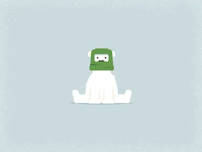 BucketHead animal bag over head bucket bucket helmet crappy day cute illustration polar bear spirit animal vector