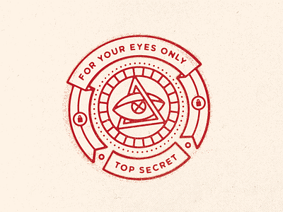 For Your Eyes Only PT.3 banner brand branding eye icon lock logo secret stamp stamps