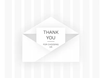 Thank you concept envelope graphics icon illustration mail page paper sent thanks thankyou uidesign