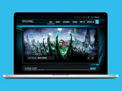 M Channel design movie steaming ui ux web