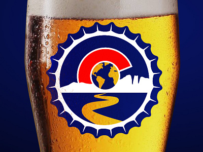 Fort Collins Ale Trail ale beer bottle cap charity colorado fort collins horsetooth logo mockup non profit trail