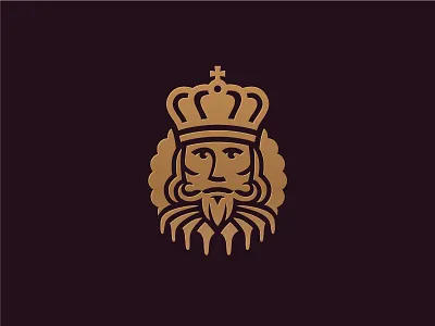 King branding crown face identity king logo man mark portrait sava stoic symbol