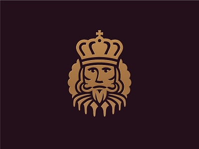 King branding crown face identity king logo man mark portrait sava stoic symbol