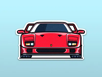 Ferrari F40: The symbol of Italy f40 ferrari italy sticker supercar