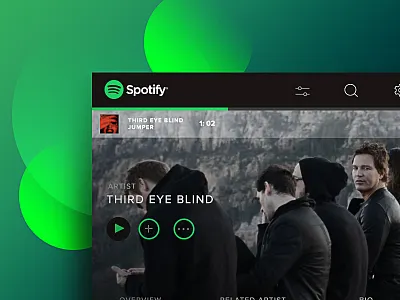 Spotify Player Concept branding design illustration lettering logo type typography ui ux