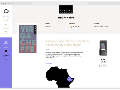 Coffee Details coffee desktop retail web web design