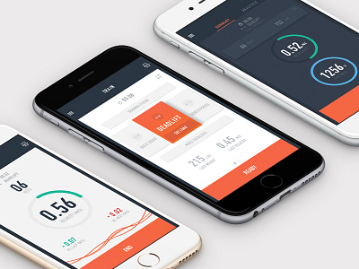 Train With PUSH iOS App Redesign cards dial fitness fitness tracker training velocity weight room