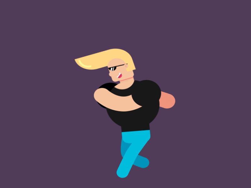 Johnny Bravo animation design johnny bravo motion graphics walk cycle