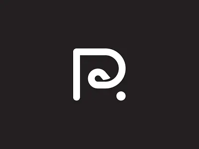 R+P Monogram design flat gaphic letter line logo minimalist monogram p r type vector