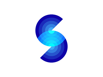 "S" X-RAY logo branding clinic icon logo visual eye mark lettering brand medical medicine vision s letter waves sydney technology x ray xray monogram gradient