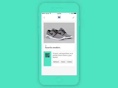 Manifest Item Detail app green ios mobile product ui wip