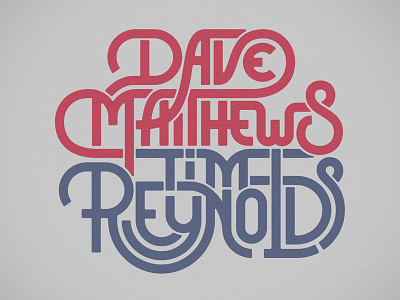 Tour T-shirt band dave matthews lettering lockup music t shirt tee tim reynolds tour