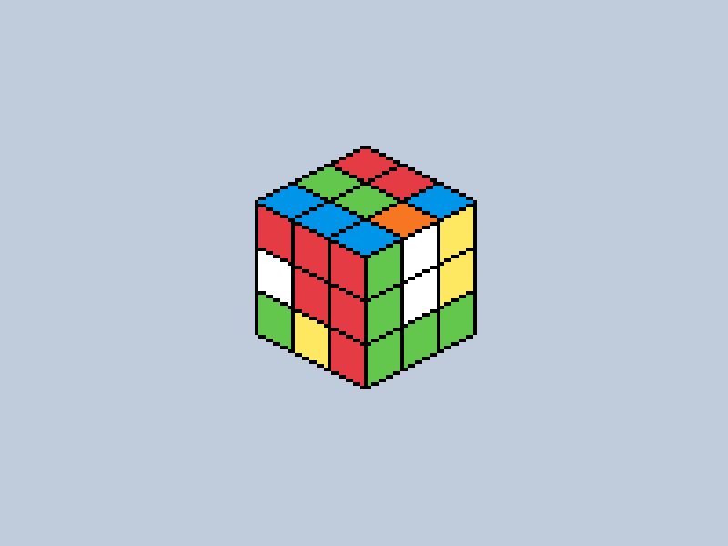 Rubik's Cube animation cube pixel pixel animation pixel art pixel dailies pixel dailies rubik rubiks cube