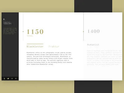 Timeline Typography clean colors responsive timeline typography vertical web