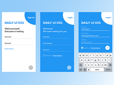 Daily UI Challenge 001 - Sign Up daily ui 001 daily ui challenge dailyui sign up