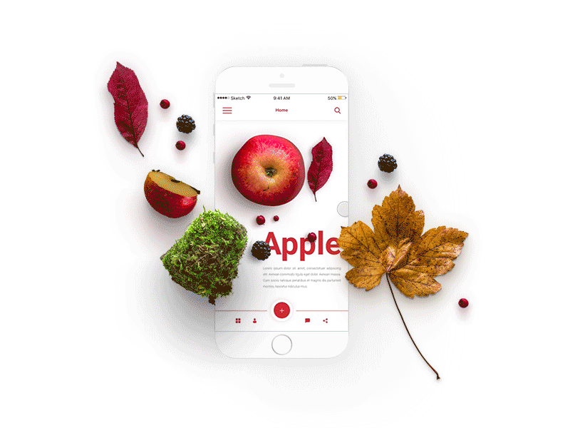 Little more... app clean colors design fruit ios layout minimal moder ui ux