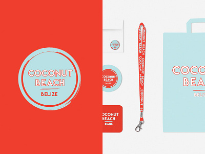 Modern Micro Resort in Belize beach belize branding coaster coconut envelope identity lanyard logo resort tote bag vacation