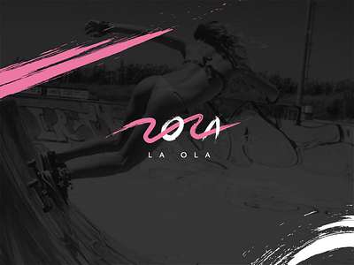 Lola Swimwear branding brush calligraphy illustrator lettering logo surfing type typeface typography vector wave