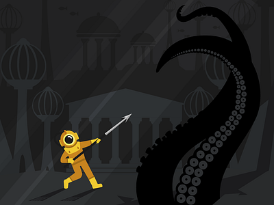 Managed WordPress Hosting illustration media temple nautical undersea wordpress