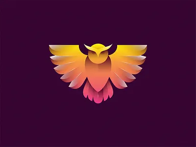 Owl icon illustration logo symbol