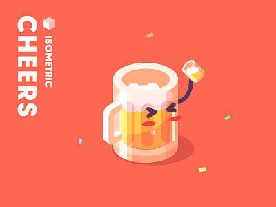 Cheers beer cheers drink isometric