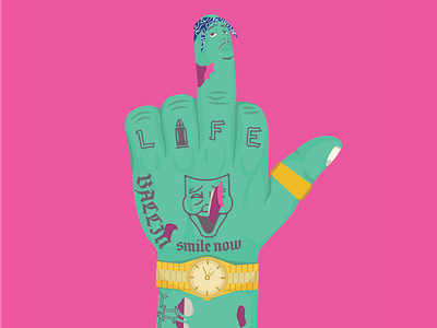 FTWTMG colors illustration thug life tupac zombie