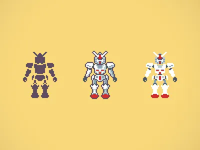 Gundam gundam japan pixel pixelart robot