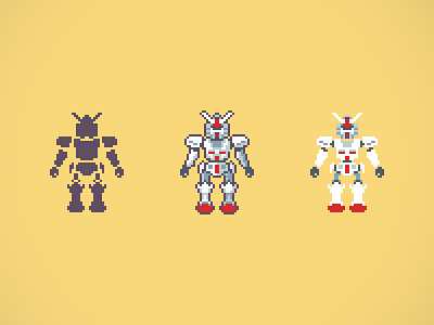 Gundam gundam japan pixel pixelart robot